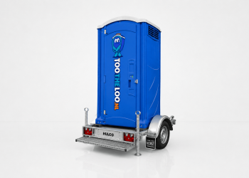 Mobiel toilet op aanhanger